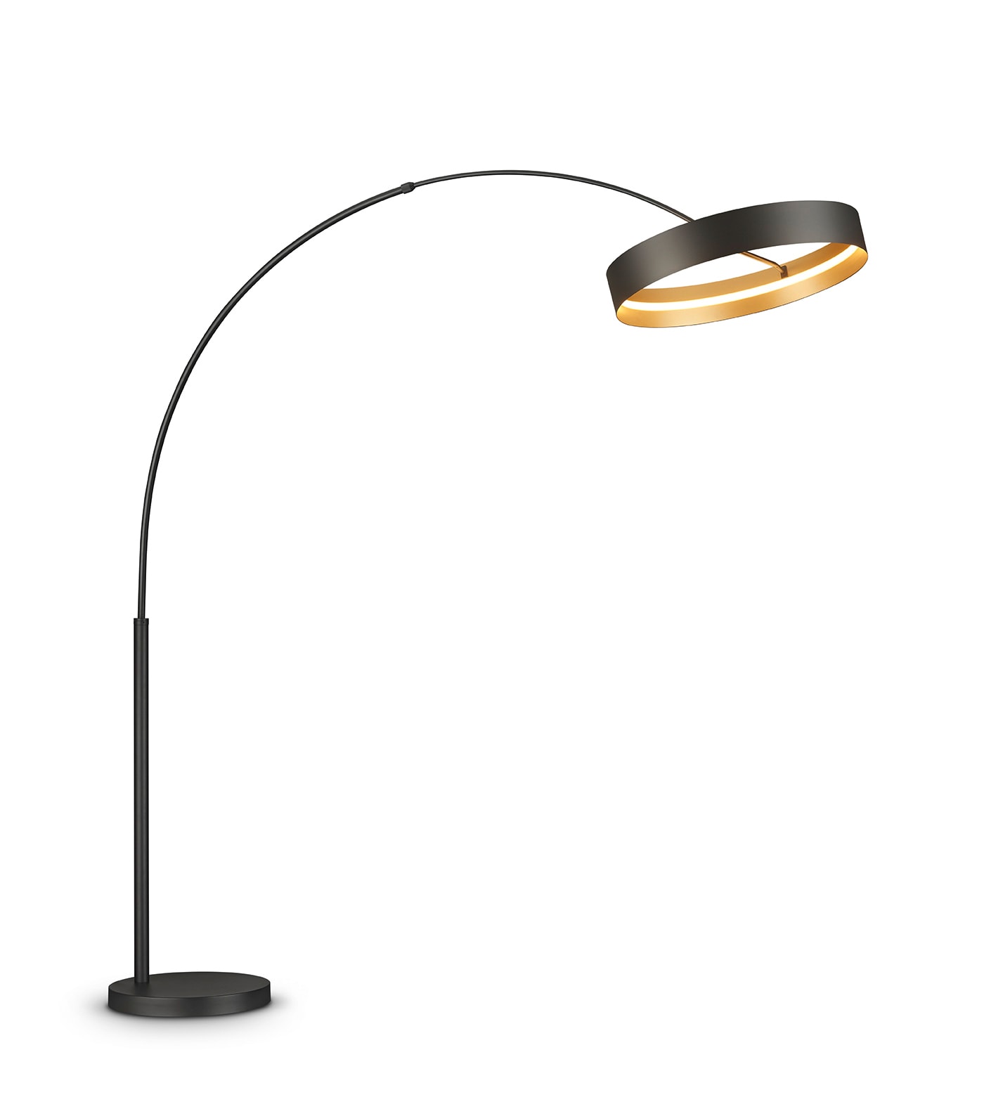 Musterring LED Bogenlampe MR LOOP schwarz-goldfarbig