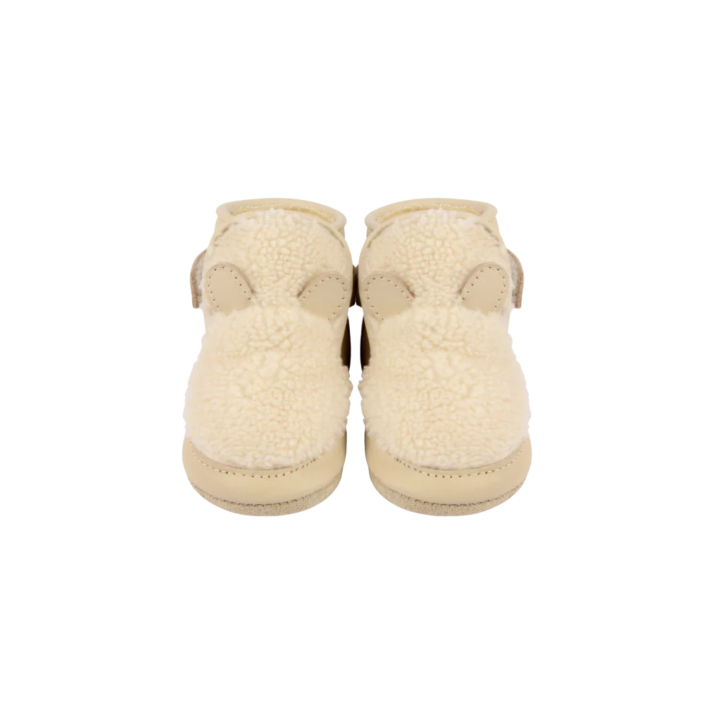 Richy Booties | Polar Bear | Off White Curly Faux Fur