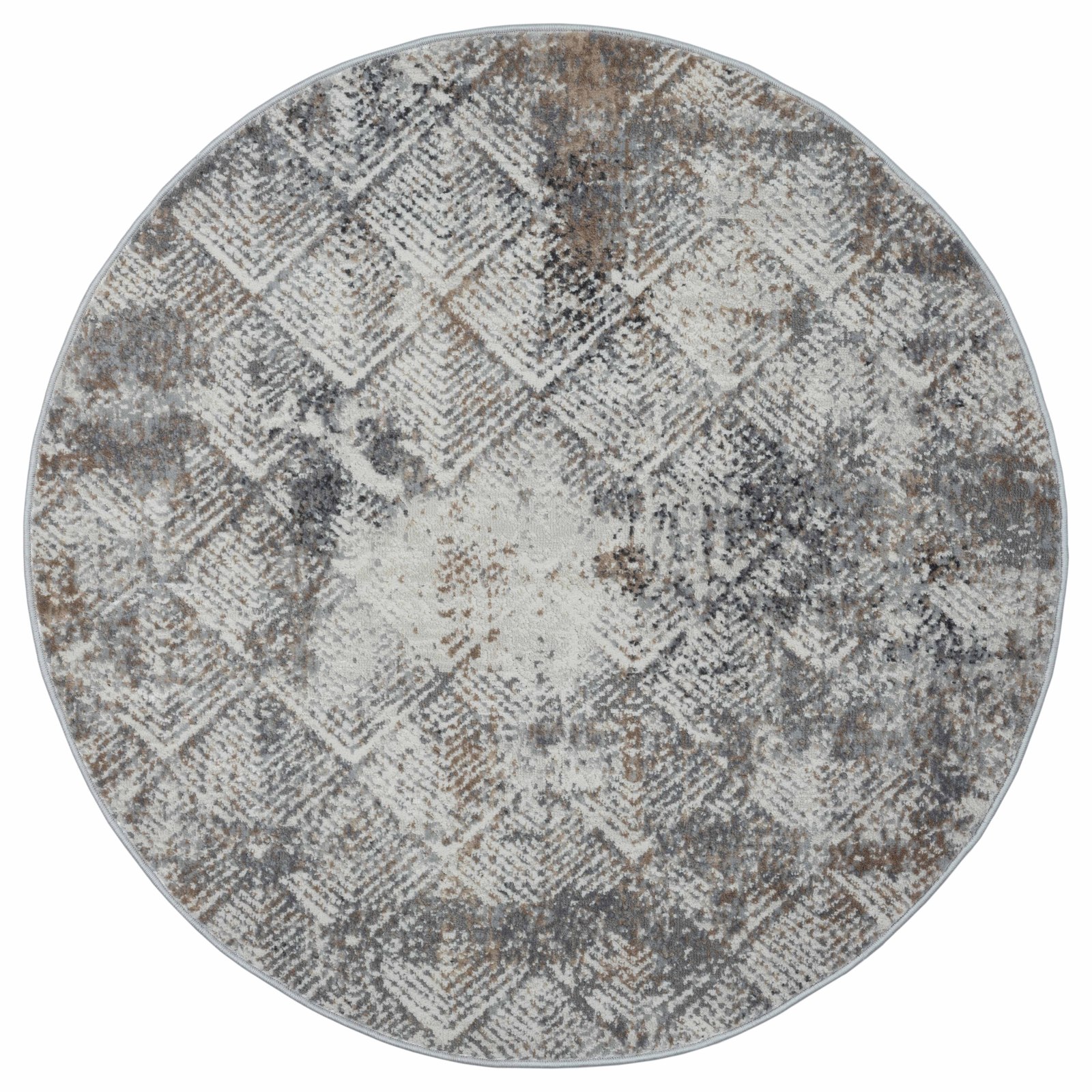 Teppich MY HEART - creme-hellgrau - rund - Ø 120 cm