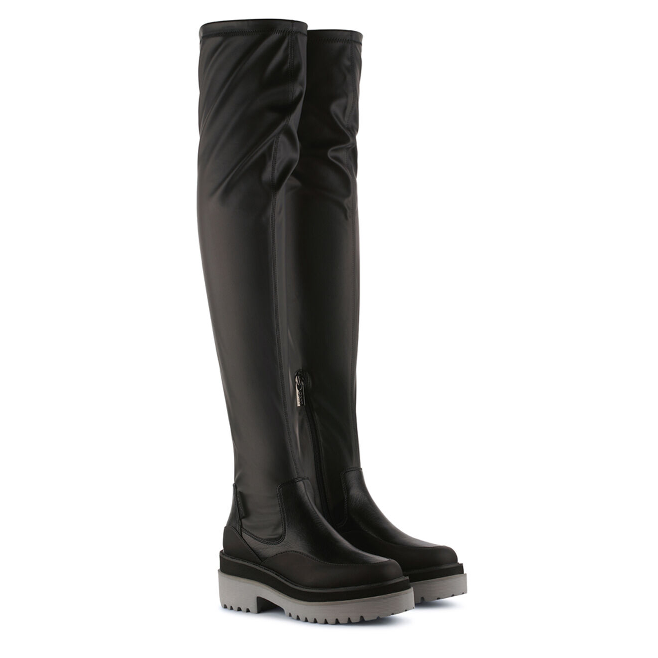 Liu-Jo Bottes Fama en Cuir noires