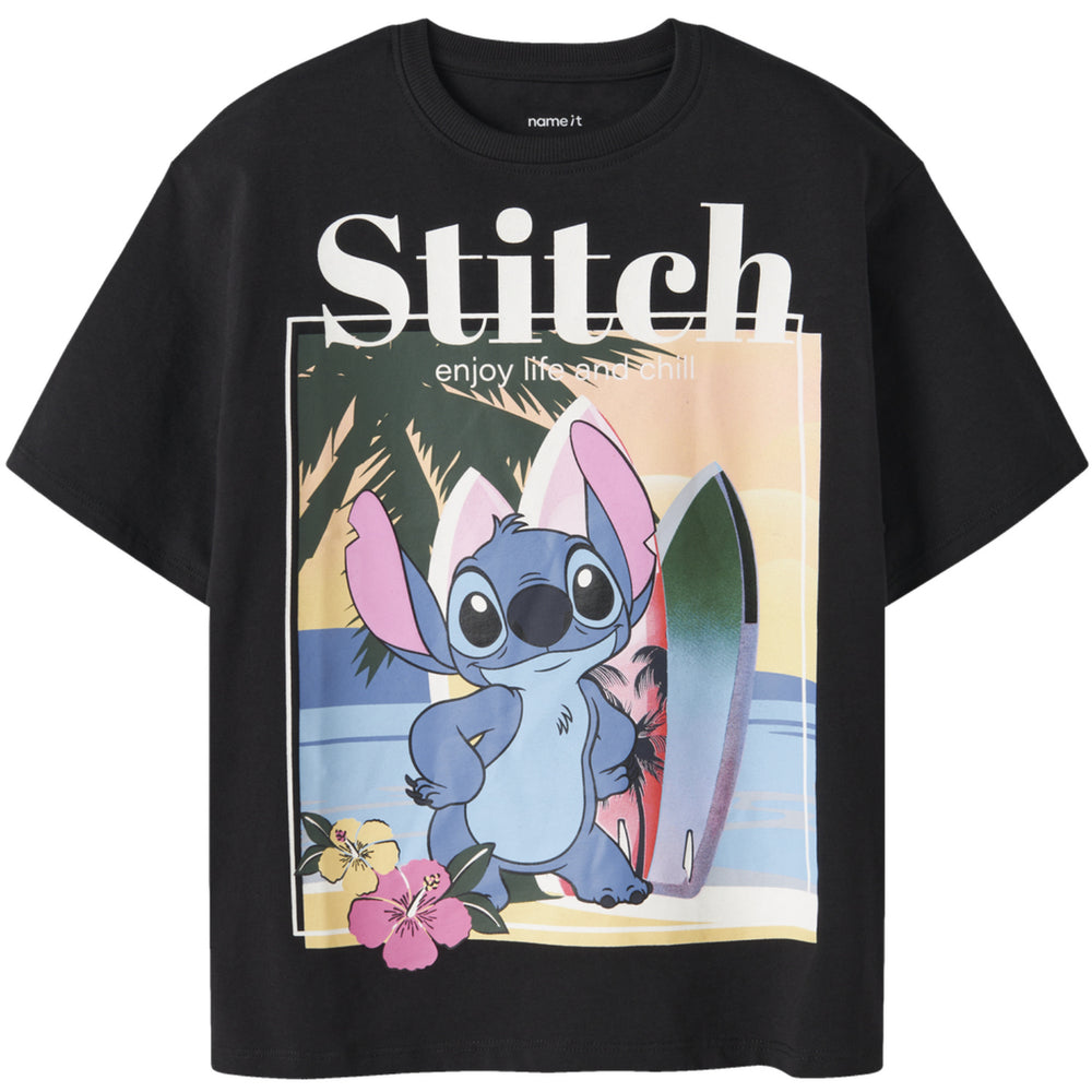 Køb Name It Black Nkfaftina Stitch Ss Nreg Top Box Wdi