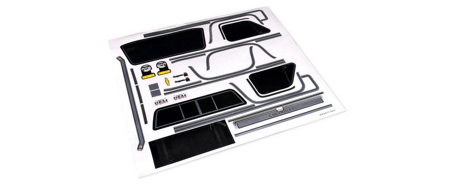 Aufkleber TRX-4 Chevy K10 1979, 1:10Sticker Set zu 1979 Chevrolet K10