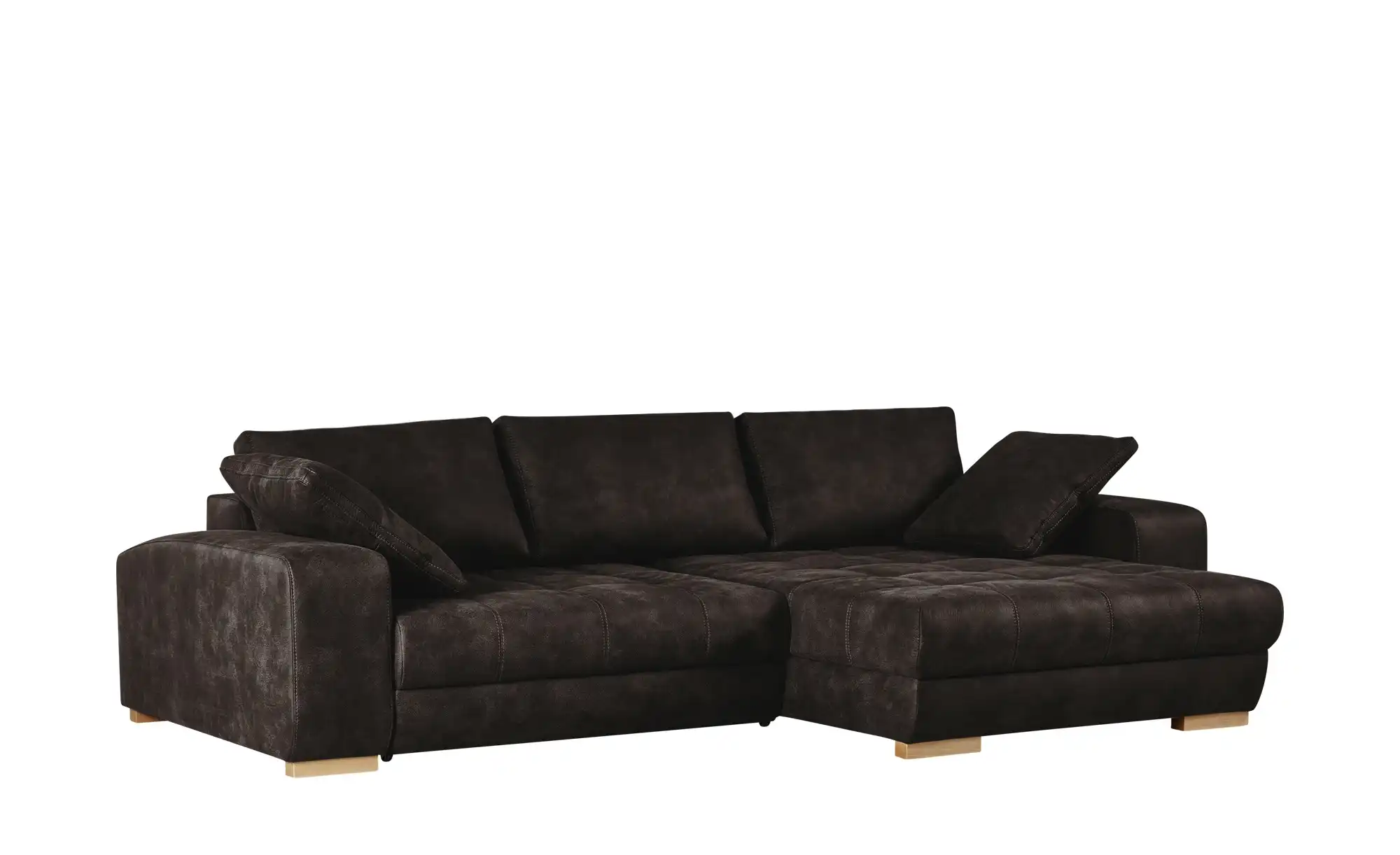 bobb Ecksofa dunkelbraun - Microfaser Caro