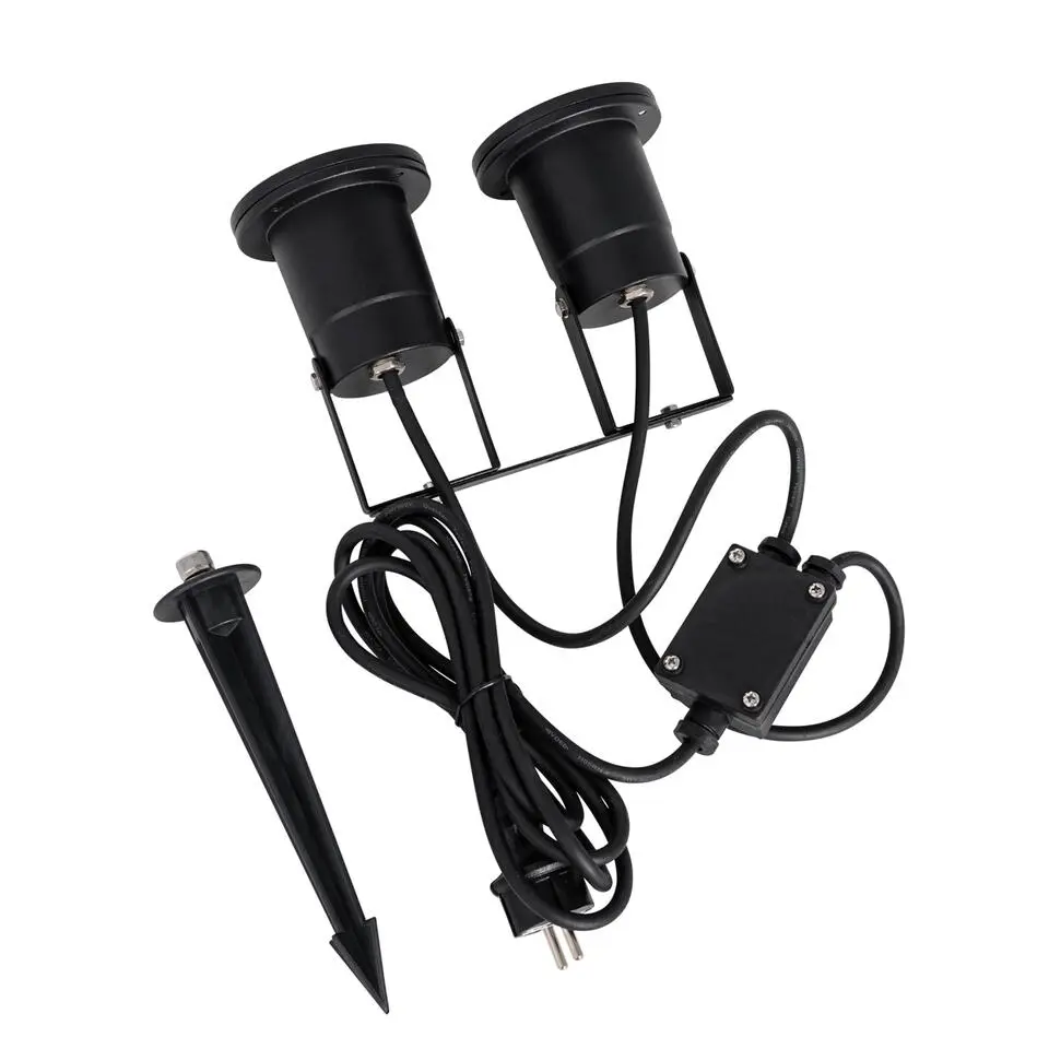 Qazqa tuinspots basic zwart gu10