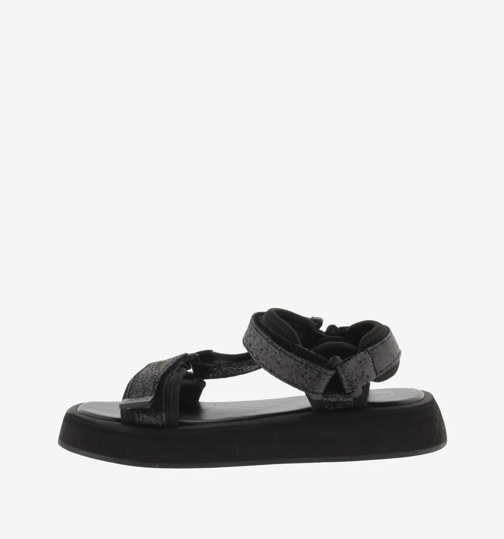 SAL SANDALE SCRATCH NYLON BRILLANT Tongs brides pour femme NEGRO