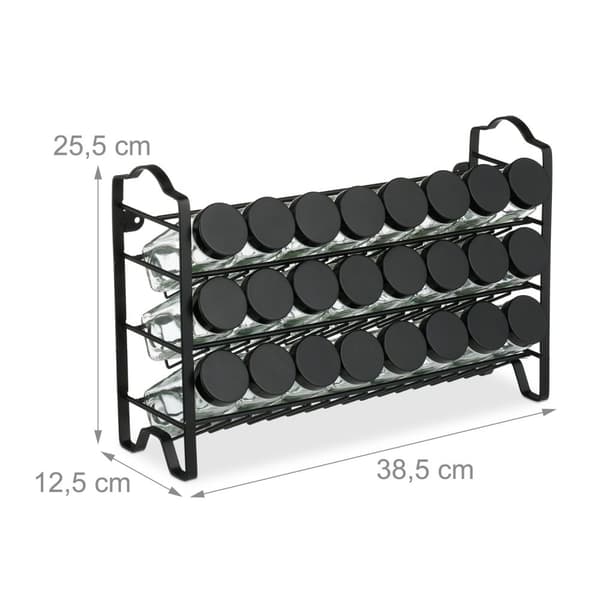 Krydderhylle med 24 glass