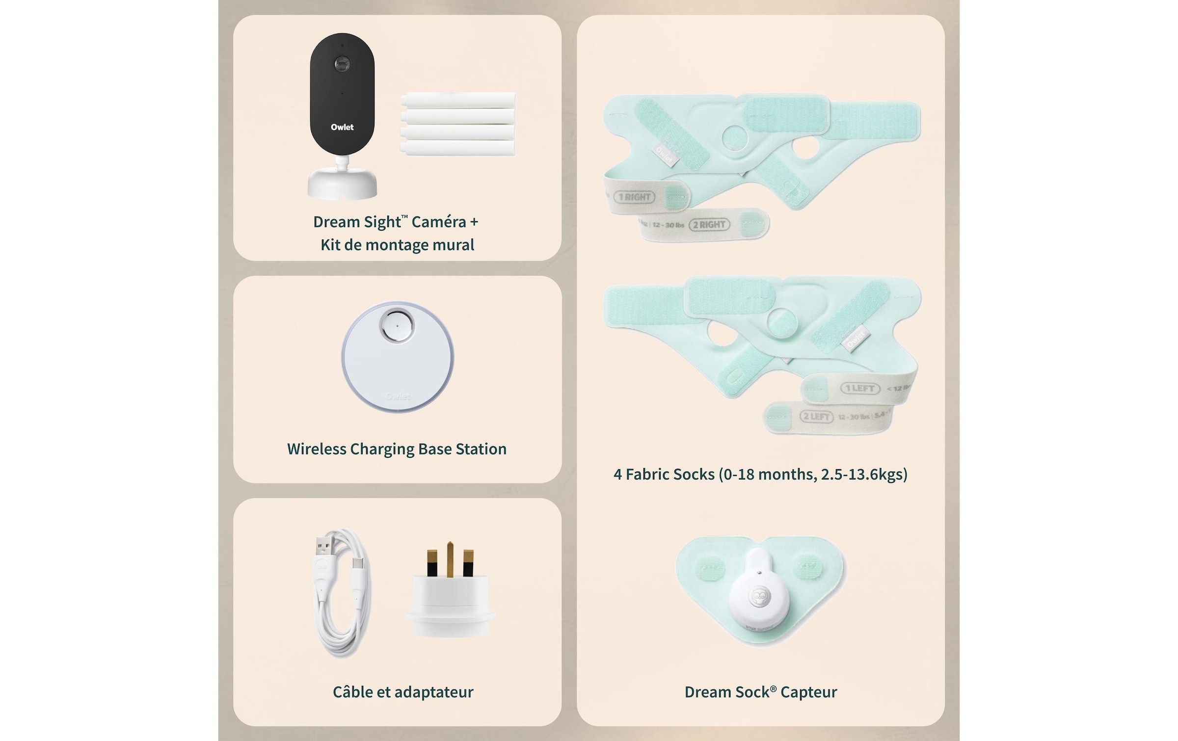 Video-Babyphone »Owlet Dream Duo 3 Dusty«