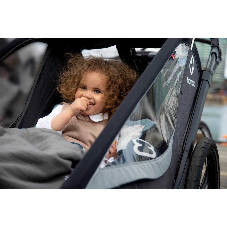 hamax Kinderfahrradanhänger Cocoon ONE Einsitzer greyblack