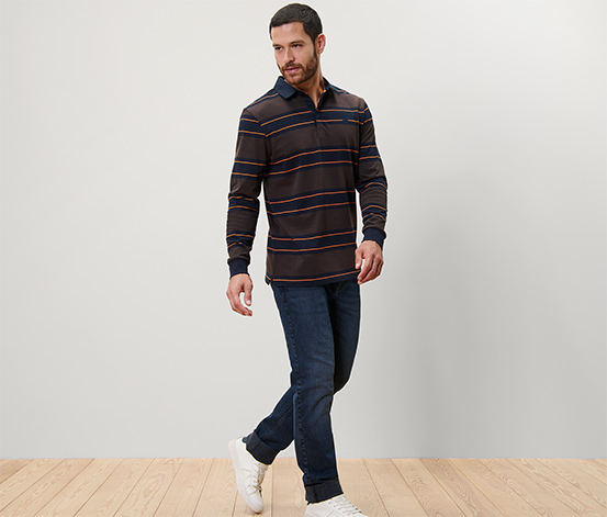 Langarm-Poloshirt