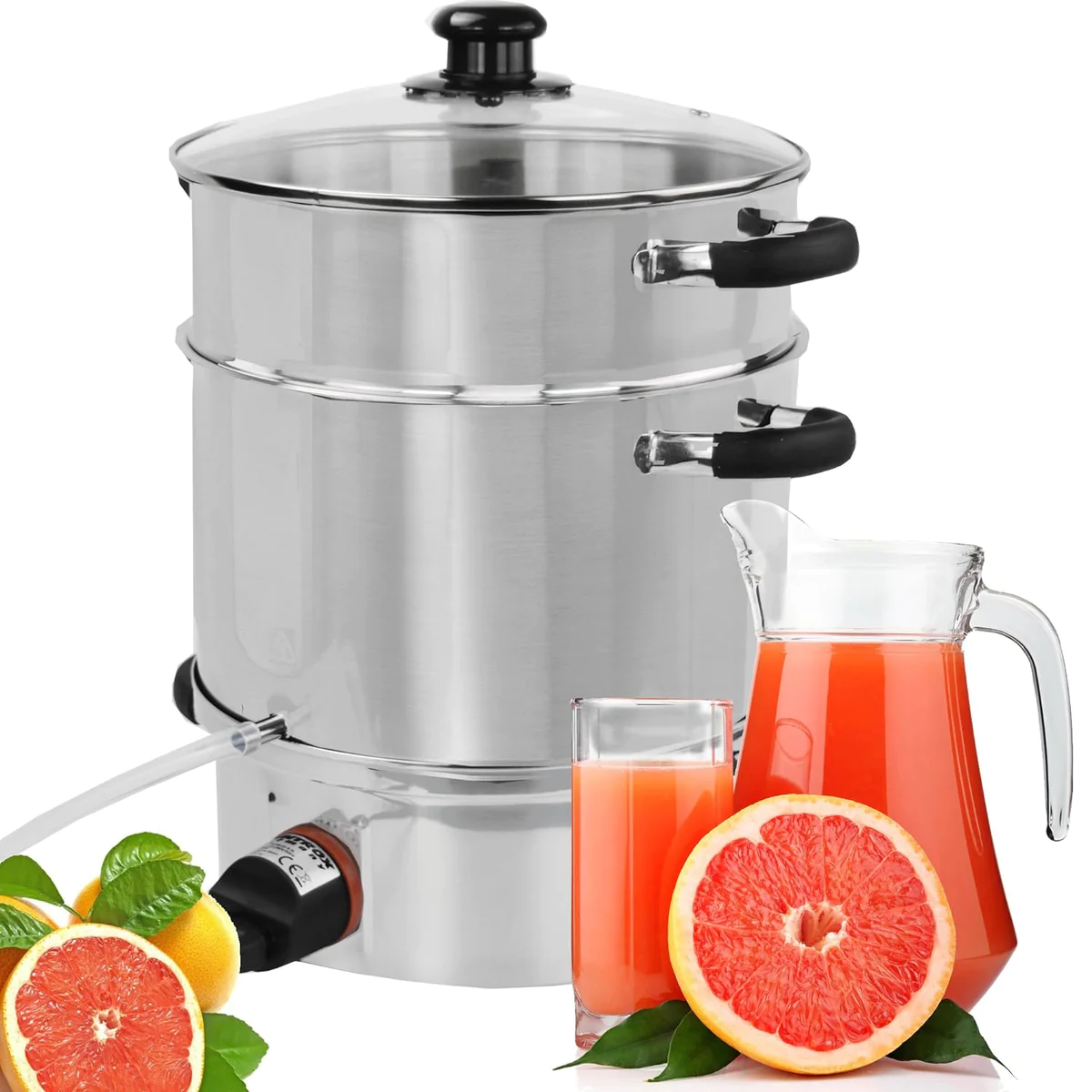 Extracteur de vapeur Juicer Presse à fruits Acier inoxydable avec élém