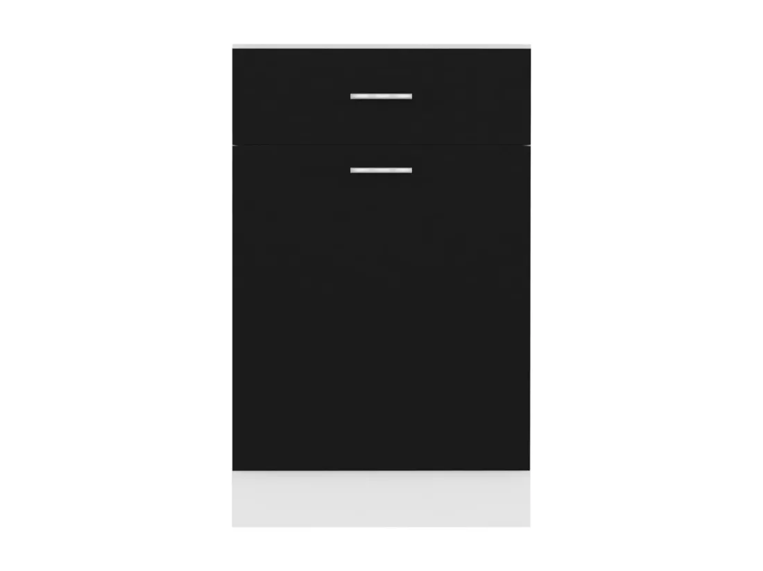 Armoire de plancher à tiroir Noir 50x46x81,5 cm Bois ingénierie