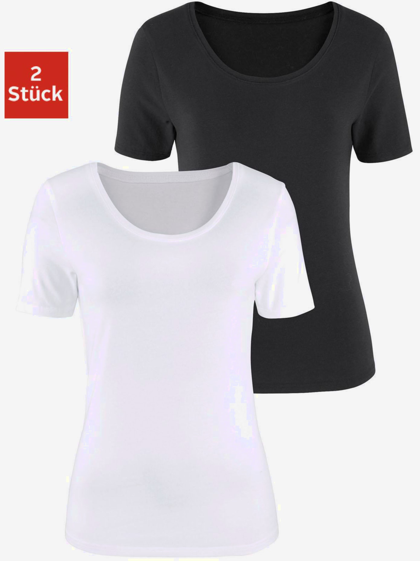 T-shirt à manches courtes t-shirts vivance en lot de 2