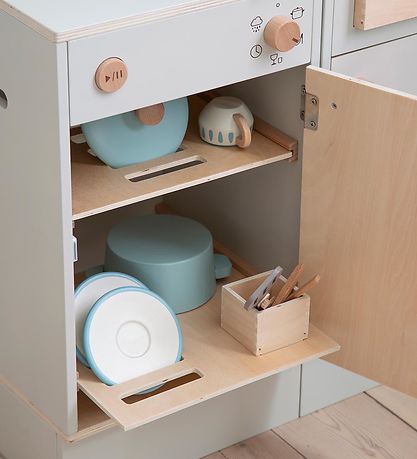 Sebra Spielküche - Geschirrspüler - Holz - Seabreeze Beige
