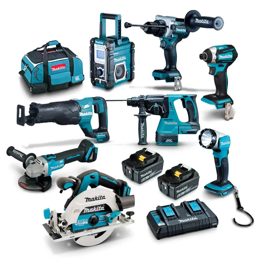 Makita 18V Brushless 8-Piece 2 X 6.0AH Combo Kit DLX8046GX1
