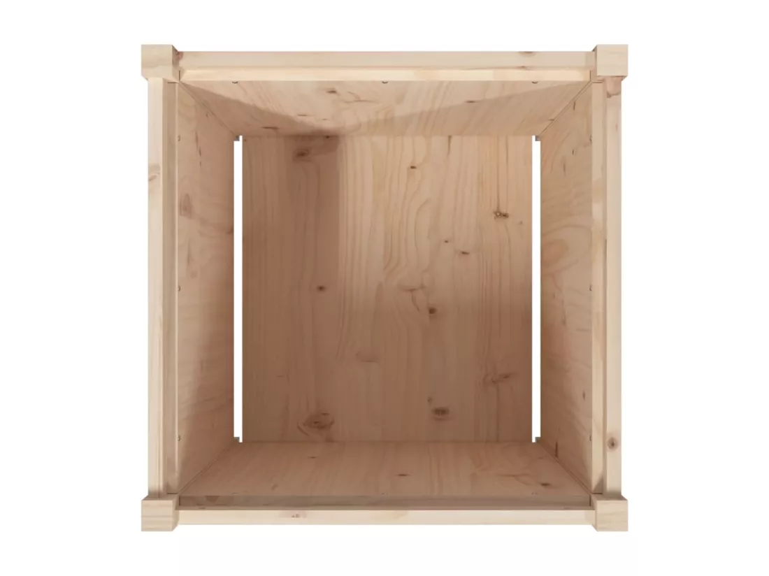 Jardinière d'extérieur 60x60x60 cm bois de pin massif