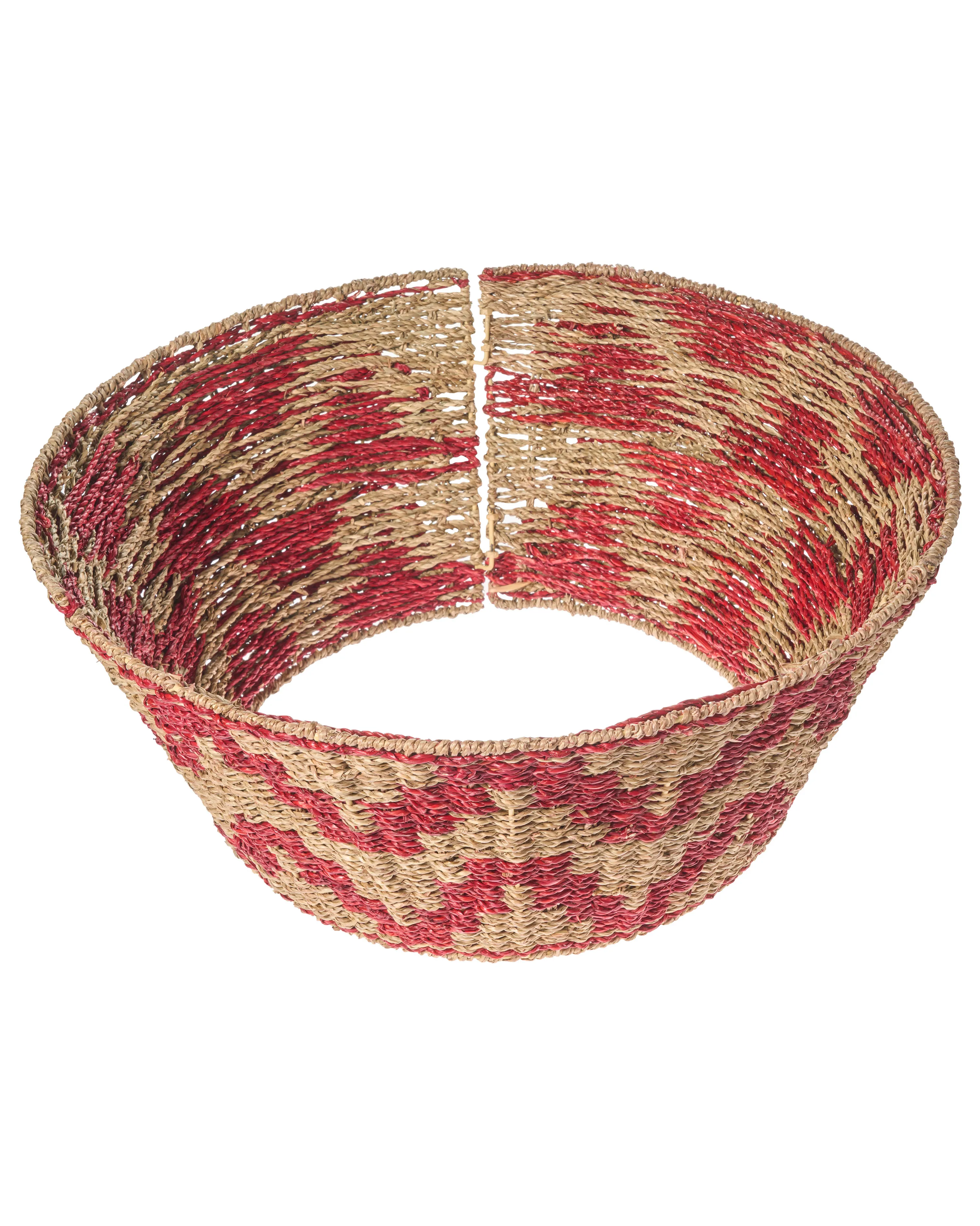 Kerstboomrok GLACE Zeegras Rood 60 cm
