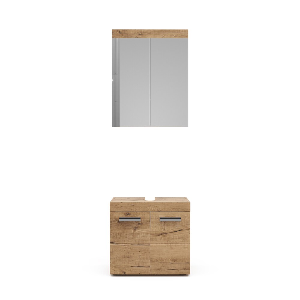 Vicco Badmöbel Set Badezimmermöbel Luna Spiegelschrank + Waschtischunterschrank