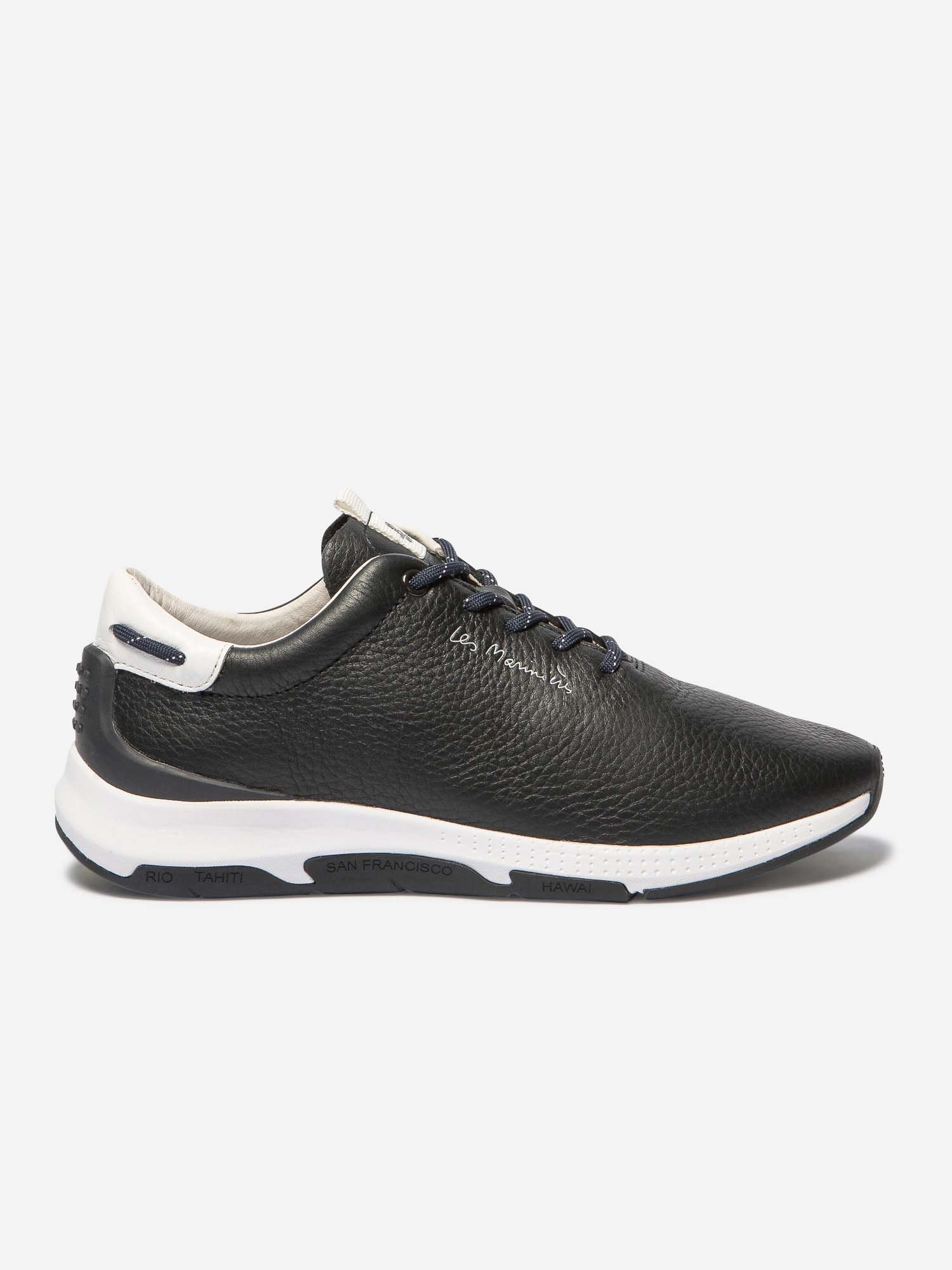 Tennis Femme Confort Cuir Bleu