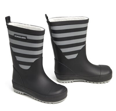 Nordbjørn Dunder Fôrede Gummistøvler, Grey/Black