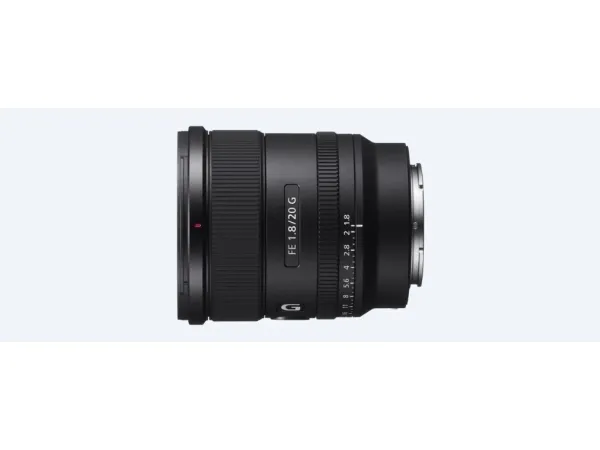 Sony SEL20F18G - Vidvinkel objektiv - 20 mm - f/1.8 G - Sony E-mount - for Cinema Line; a VLOGCAM; a1; a1 II; a6700; a7 IV; a7C; a7C II; a7CR; a7R V; a7s III; a9 III