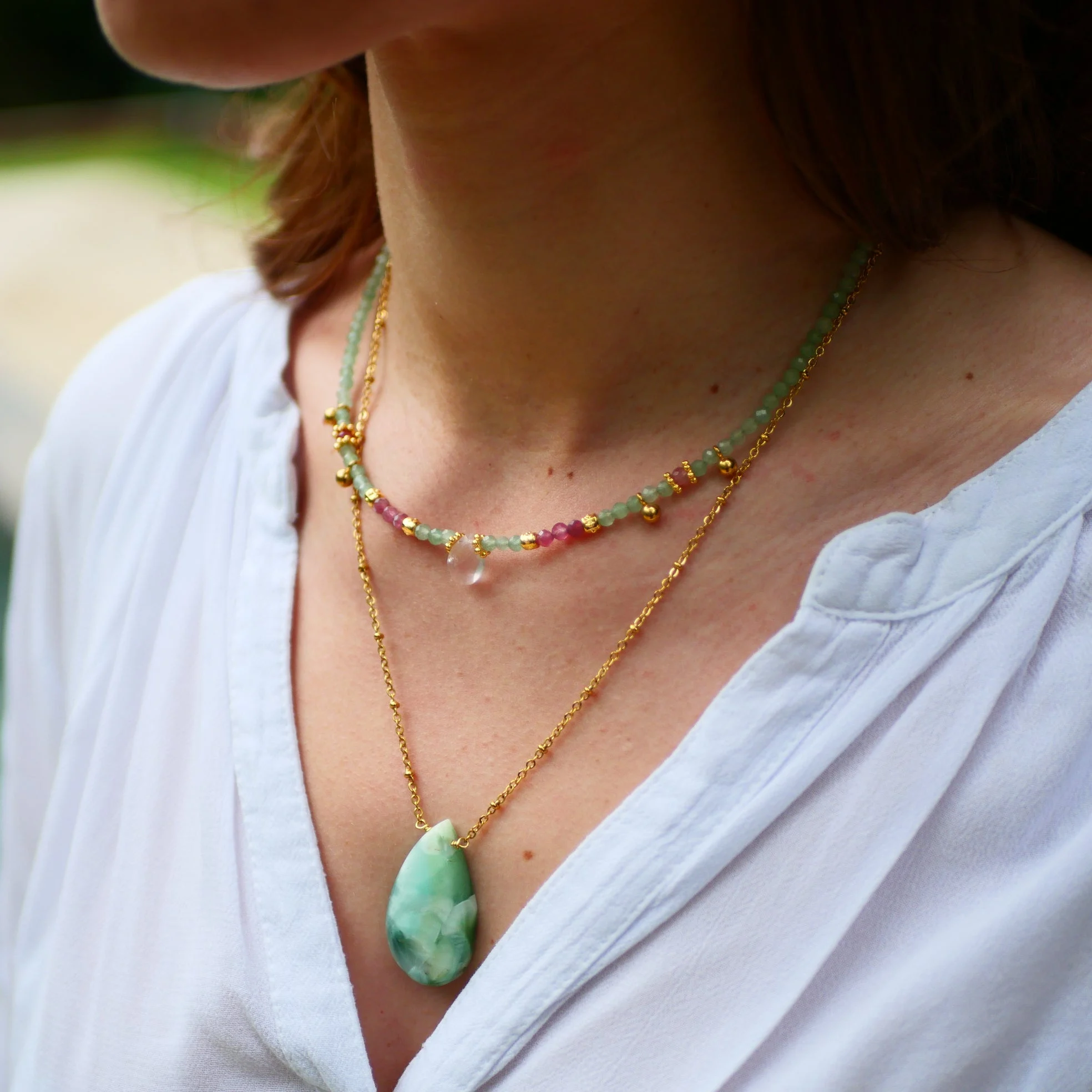 VICHAR - Collier aventurine | Multicolore