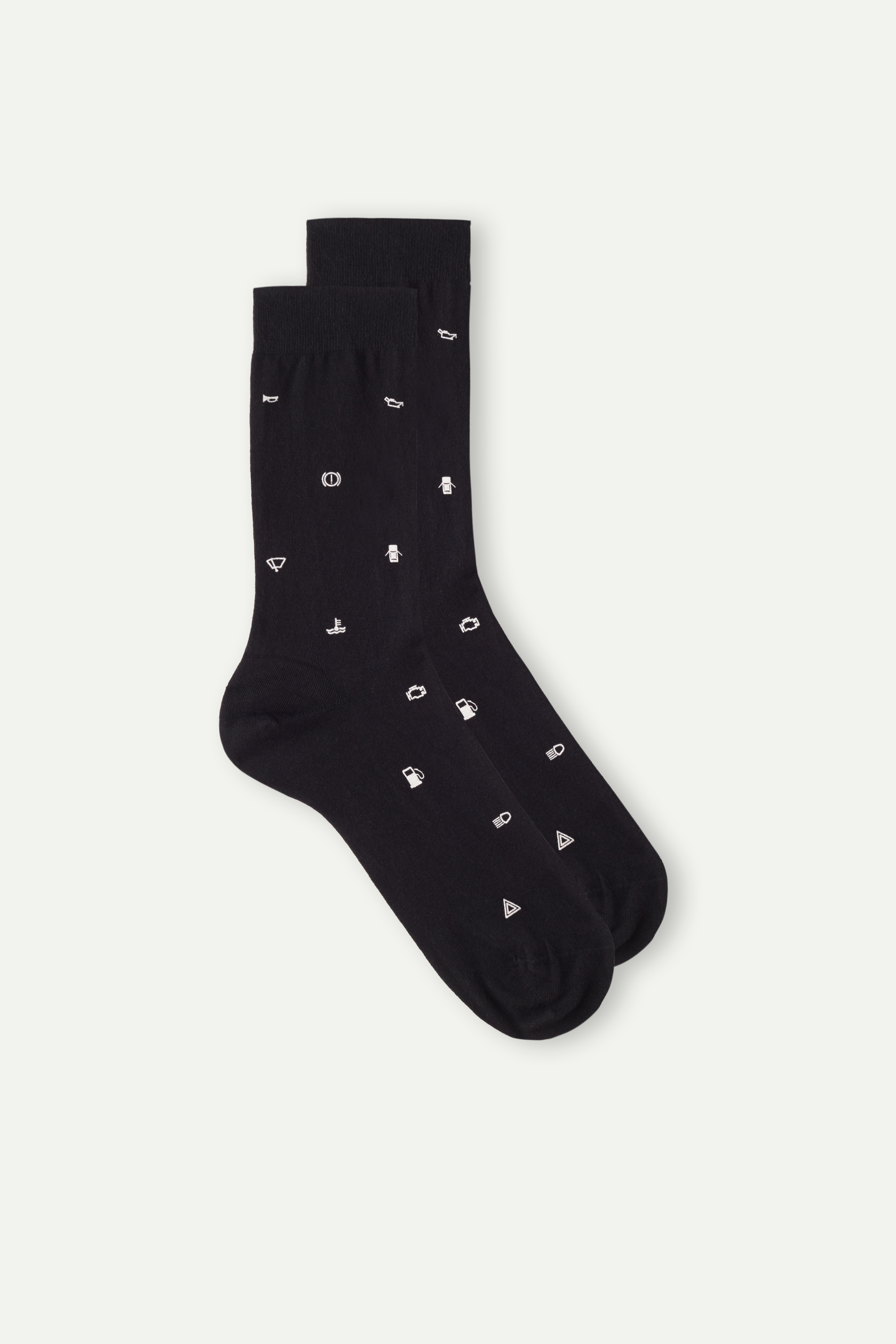 Meias curtas de algodão estampadas