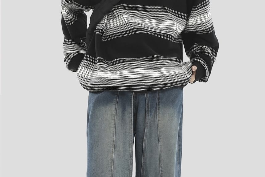 INStudio - Matching Mid Rise Washed Wide Leg Jeans voor koppels