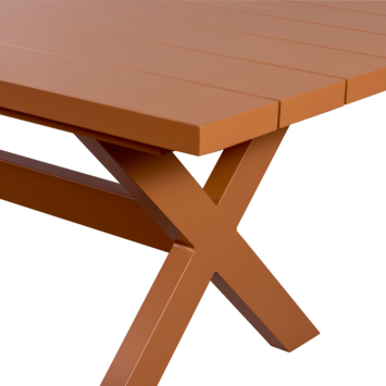 WOOOD picknicktafel Delta terracotta aluminium 220 x 105 cm