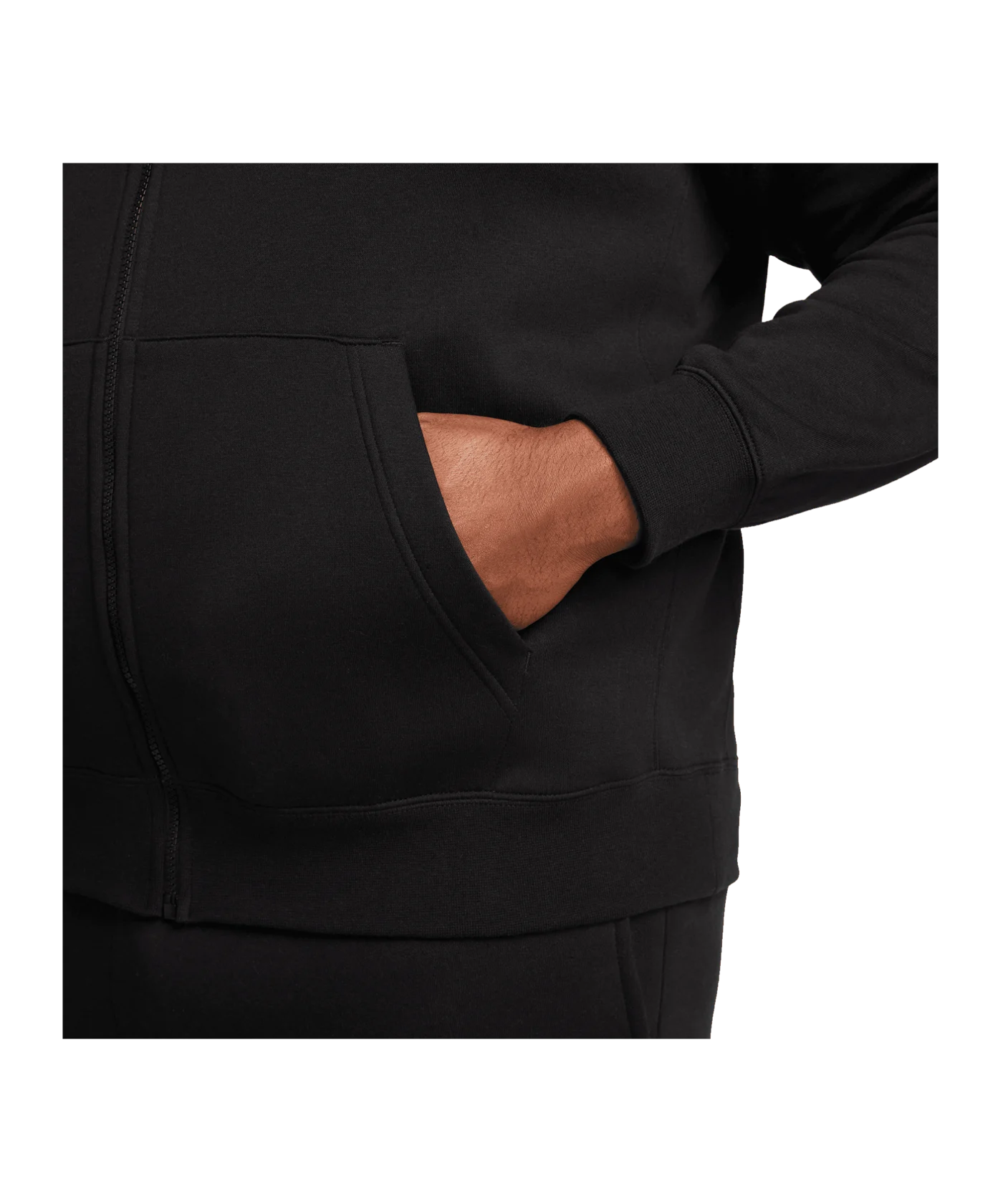 Nike Club Fleece Kapuzenjacke Schwarz F010