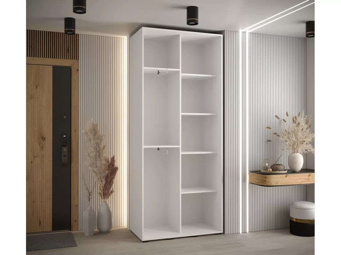 ARMOIRE LANKO 2 À PORTES COULISSANTES 235,2/120/45 2 Portes (Blanc/Blanc)
