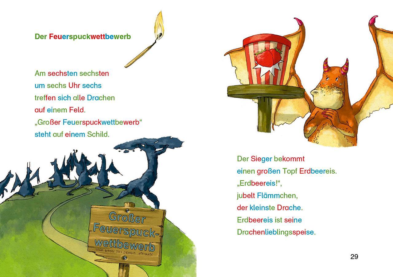 Silbengeschichten zum Lesenlernen - Drachengeschichten