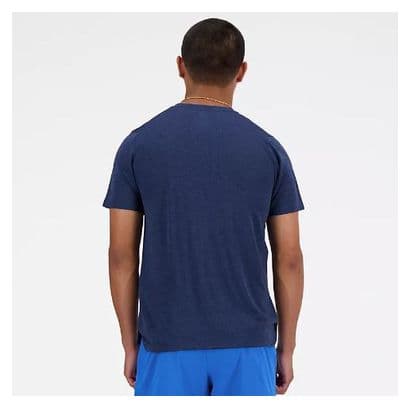 Maillot manches courtes New Balance Athletics Bleu Homme