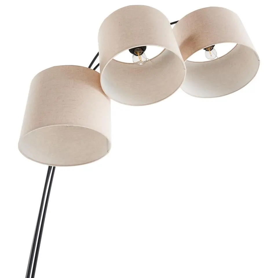 CARONI - Staande lamp - Beige/Zwart - Metaal