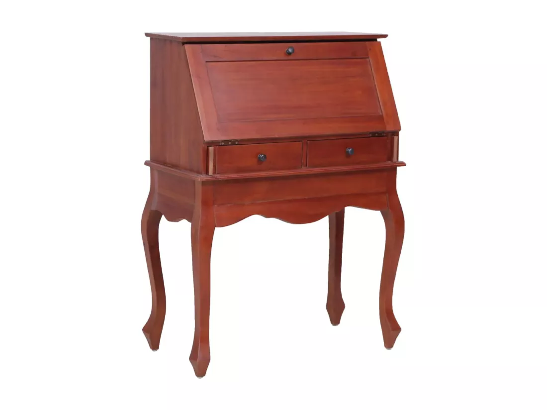 Bureau secrétaire Marron 78x42x103 cm Bois d'acajou massif