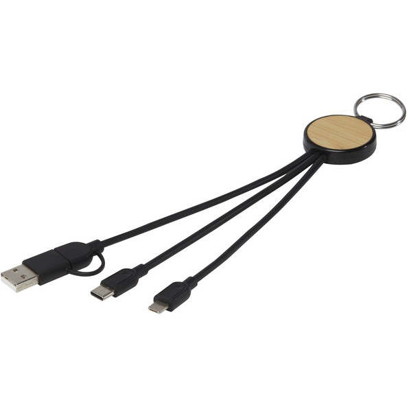 EgotierPro 124325 - Câble de Charge Écologique 6-en-1 avec Porte-clés