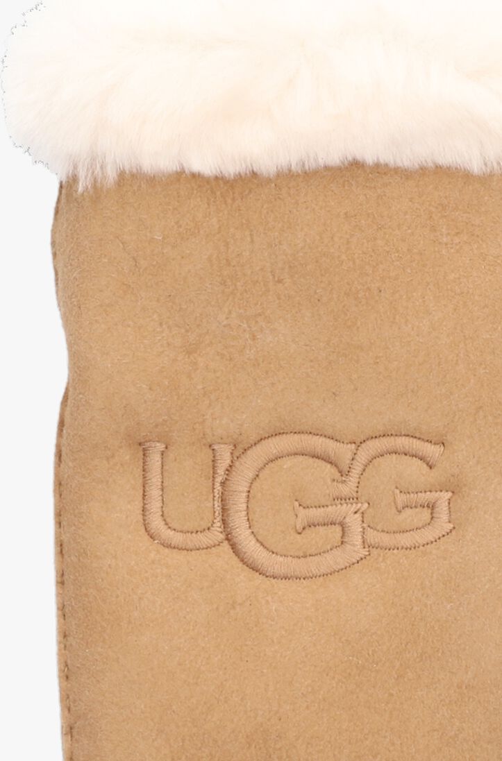 UGG cognac ugg handschoenen shearling ugg embroider mitten