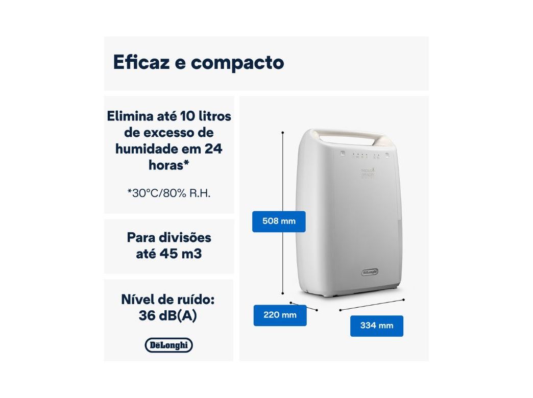 DESUMIDIFICADOR DELONGHI DEX210SF (10 L/DIA)