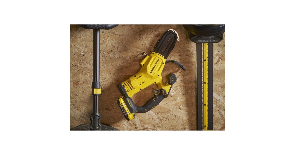 StanleyFATMAX 20V 18V Snoeizaag  (Geel/zwart, 15 cm, Accu en lader inbegrepen)