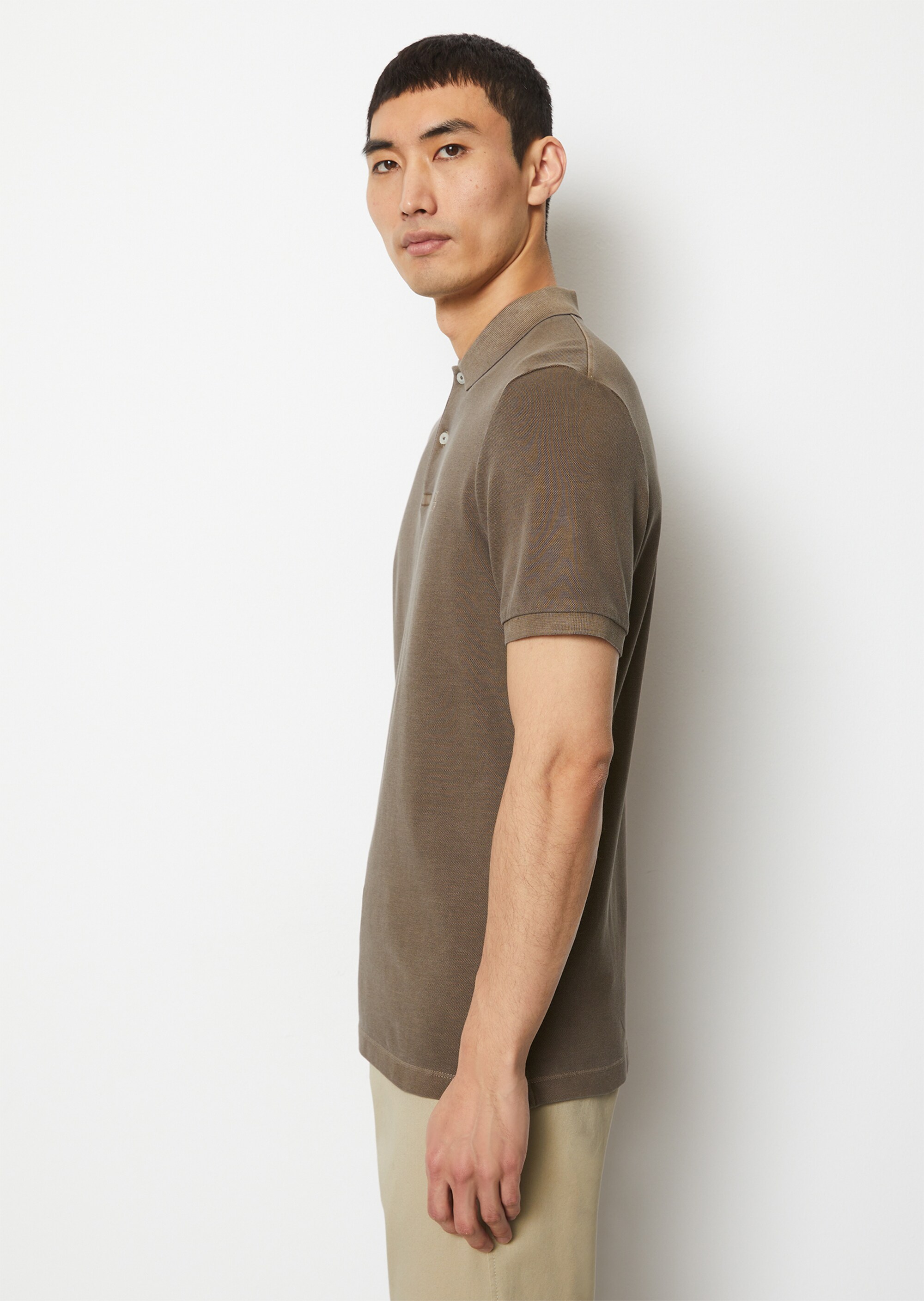 Poloshirt Piqué shaped aus Organic Cotton-Stretch