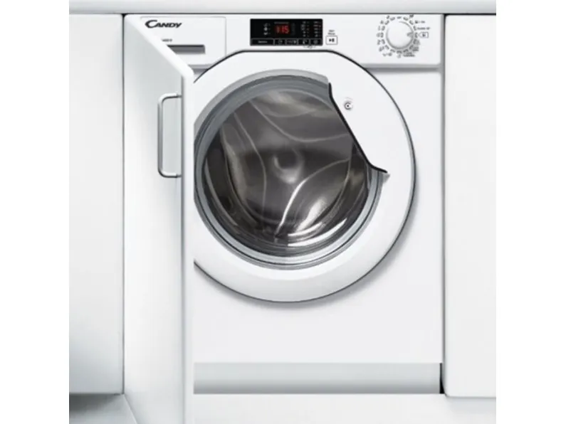 Candy CBW 27D1E-S - Vaskemaskine - indbygget - bredde: 60 cm - dybde: 52.5 cm - højde: 82 cm - frontbetjening - 58 liter - 7 kg - 1200 rpm - hvid