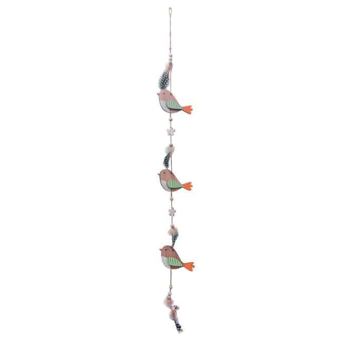 Dekohänger - Vögel - aus Holz - ca. 11 x 2 x 80 cm