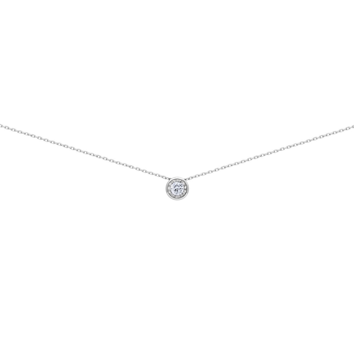 Collier brillaxis or solitaire diamant clos  0.14 ct
