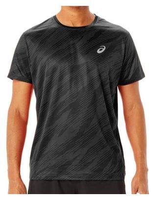 Maillot manches courtes Asics Core Run Printed Noir Homme