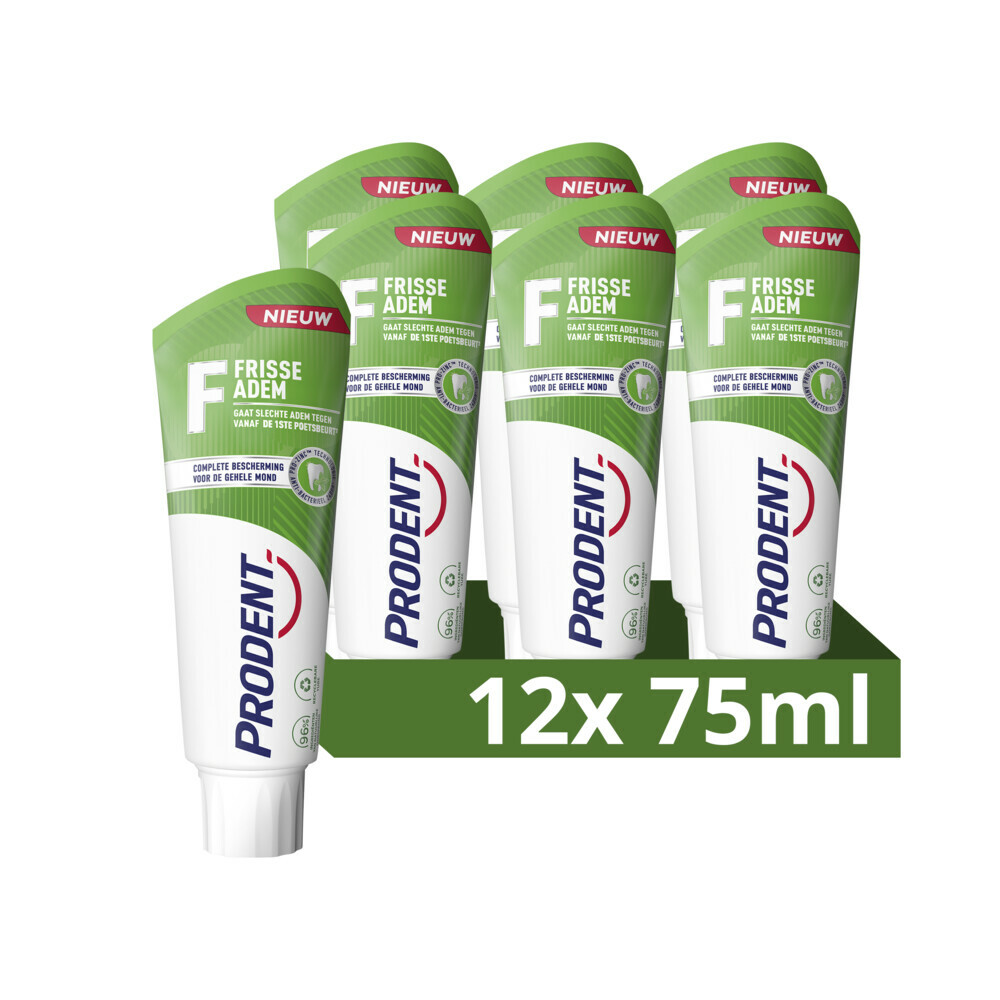 12x Prodent Tandpasta Frisse Adem75 ml