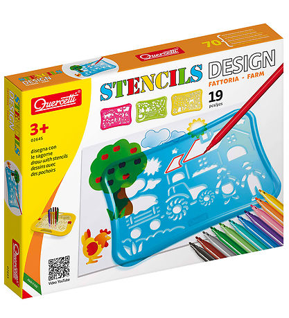 Quercetti Skabelon-s?t - Bondeg?rd - 19 Dele - 02645