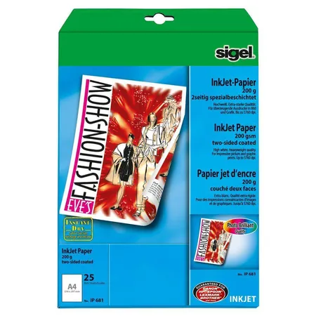 Sigel Inkjetpapier, A4, 200g, 25 Blatt