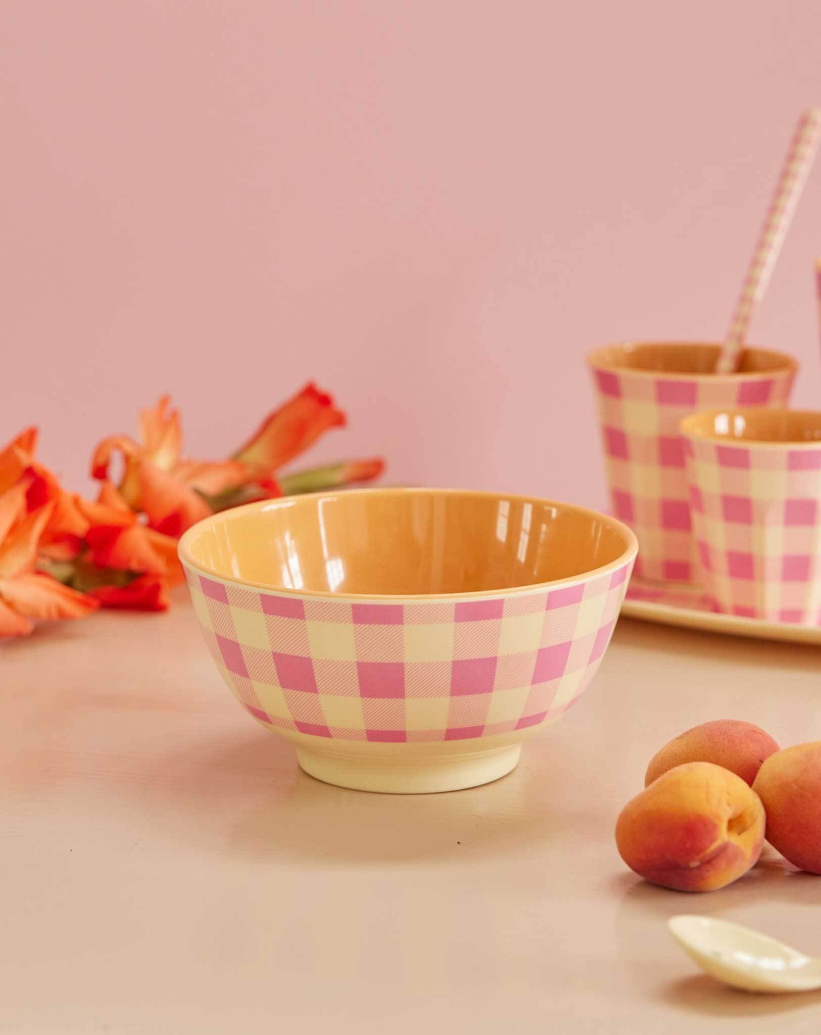 Melamin-Schüssel CHECK IT OUT PINK (700ml)