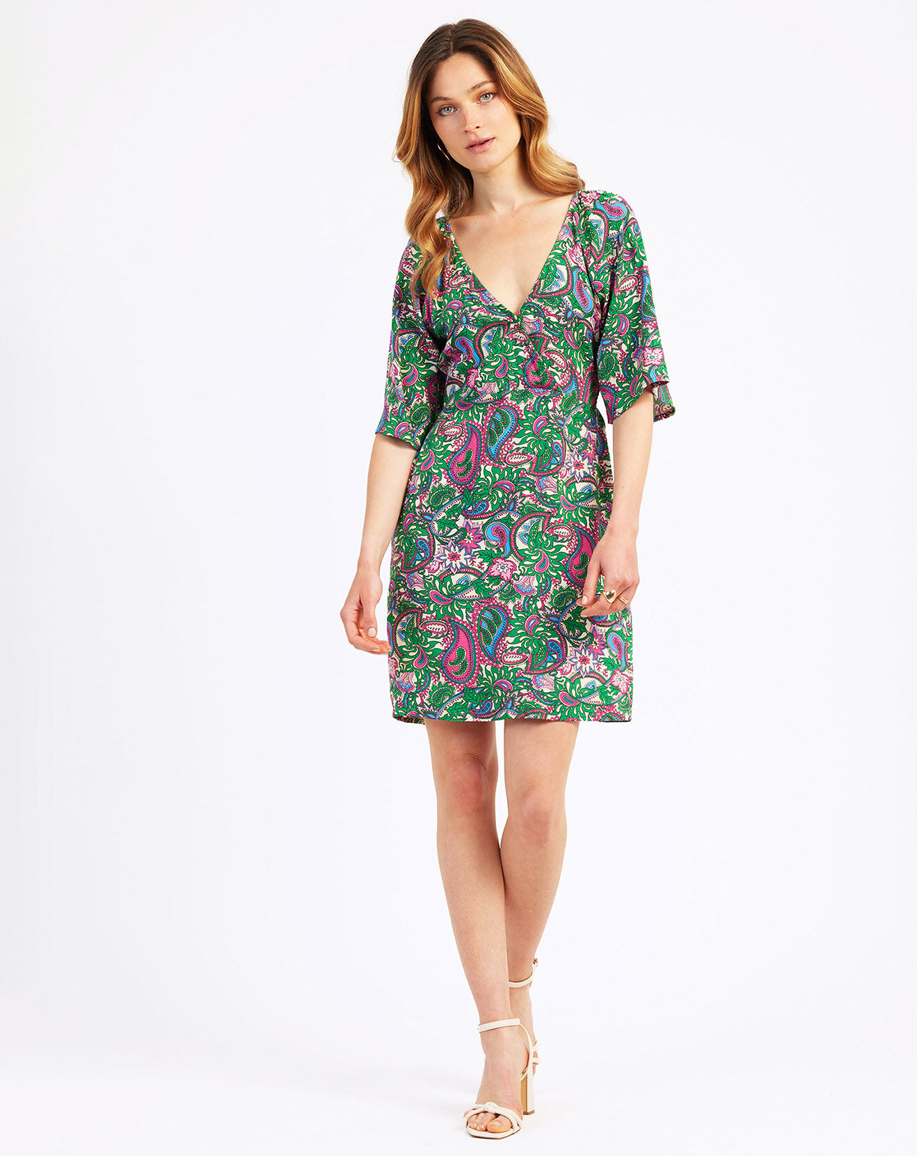 An'ge Robe Oliza vert/multicolore
