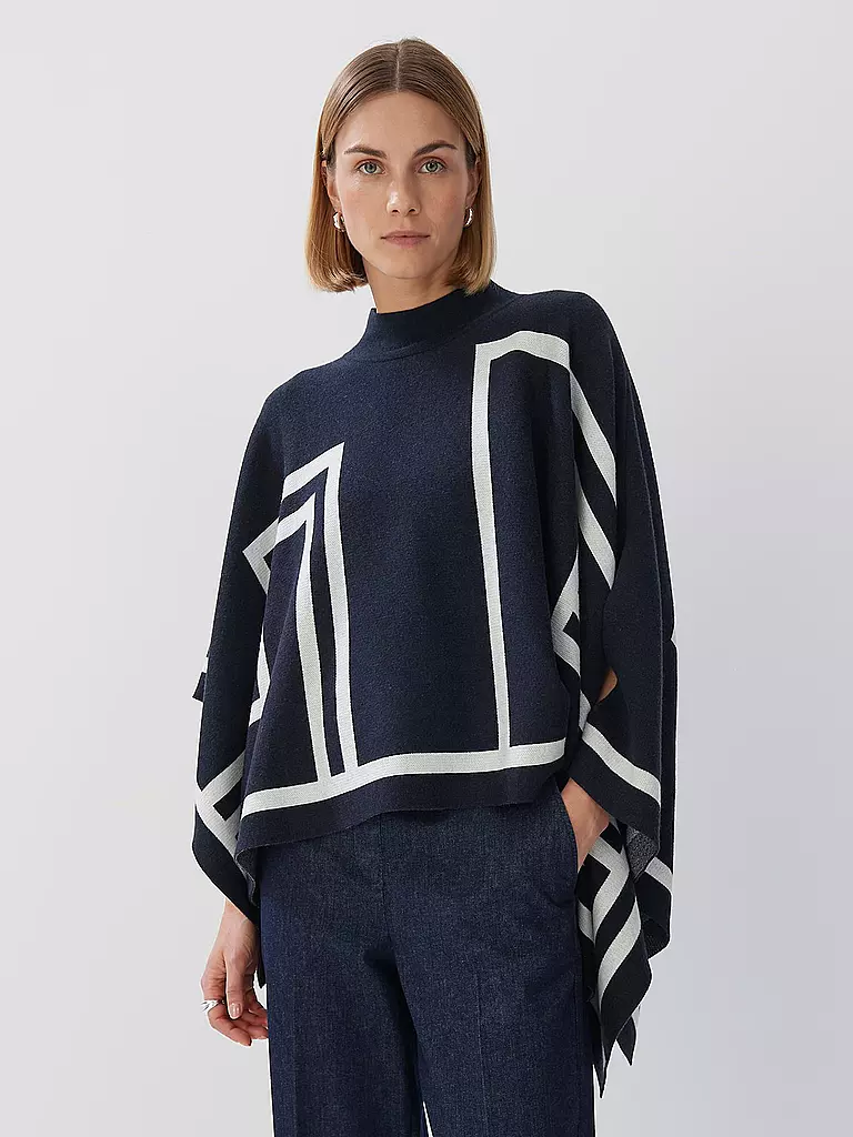 SOMEDAY Poncho - Cape BENUKI blau
