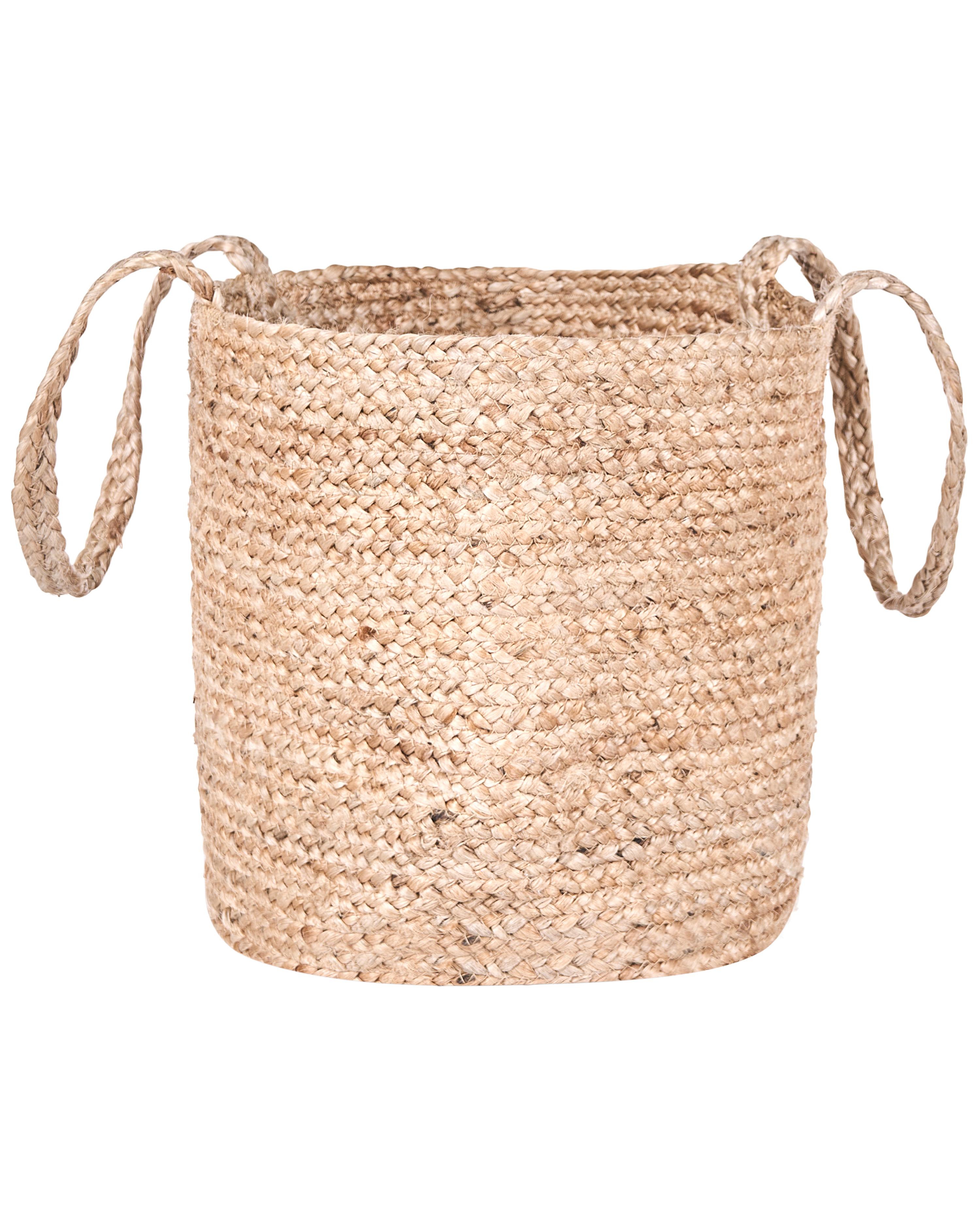 Set van 2 manden KAELLA Jute Zandbeige